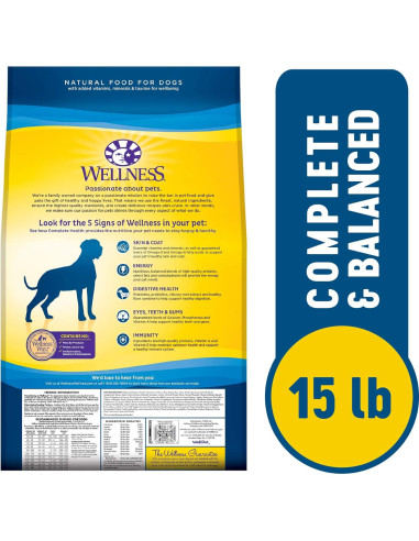 Comida Seca para Perros Wellness 6.8kg Pollo y Arroz Integral