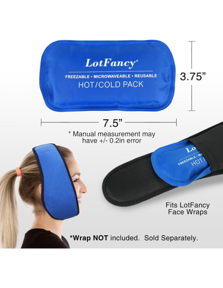 Paquete de Hielo de Gel Reutilizable LotFancy 19x9.5cm 2pc