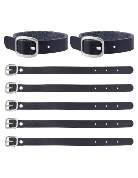 10 Piezas Etiquetas de Equipaje de Cuero GORGECRAFT Ajustables