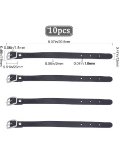 10 Piezas Etiquetas de Equipaje de Cuero GORGECRAFT Ajustables 2