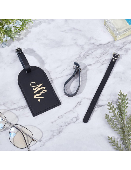 10 Piezas Etiquetas de Equipaje de Cuero GORGECRAFT Ajustables