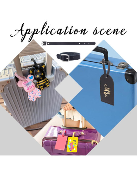 10 Piezas Etiquetas de Equipaje de Cuero GORGECRAFT Ajustables