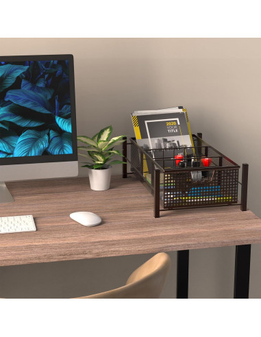 Cesta Deslizante Mediana Deco Brothers con Divisores Bronce