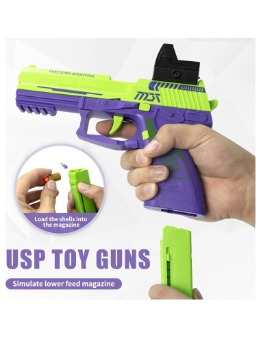 Pistola de Juguete SHOOTOSE USP con 40 Balas de Espuma
