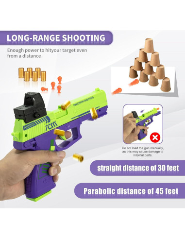 Pistola de Juguete SHOOTOSE USP con 40 Balas de Espuma