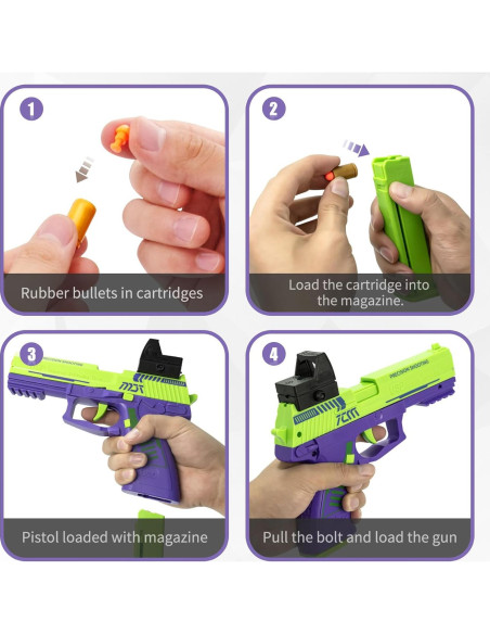 Pistola de Juguete SHOOTOSE USP con 40 Balas de Espuma