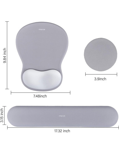 Soporte Reposamuñecas Ergonomico Mosiso para Teclado y Ratón
