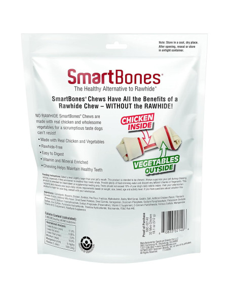 SmartBones Mini Chews 32 Unidades Pollo Real Sin Rawhide