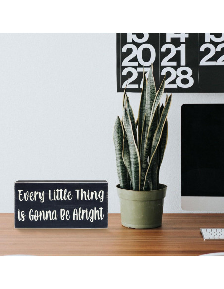 Señal de Madera Esur Cada Pequeña Cosa Va a Estar Bien 20x10 cm