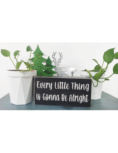 Señal de Madera Esur Cada Pequeña Cosa Va a Estar Bien 20x10 cm