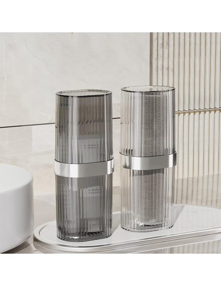 Estuche de Cepillo de Dientes de Viaje Nnverseryy Gris 19.3x7.6cm