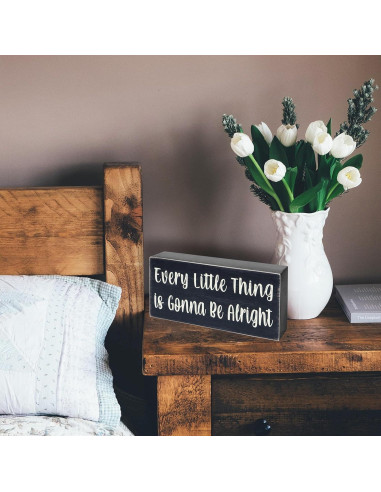 Señal de Madera Esur Cada Pequeña Cosa Va a Estar Bien 20x10 cm