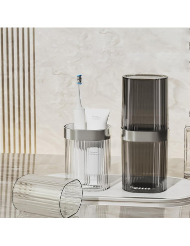 Estuche de Cepillo de Dientes de Viaje Nnverseryy Gris 19.3x7.6cm