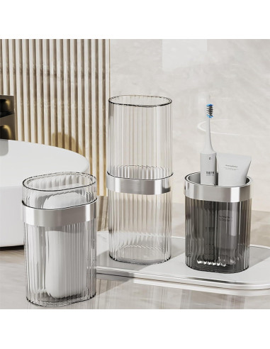 Estuche de Cepillo de Dientes de Viaje Nnverseryy Gris 19.3x7.6cm