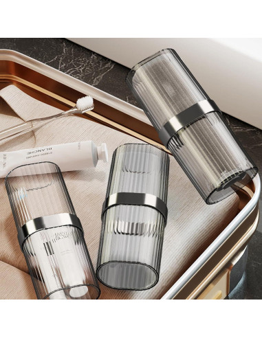 Estuche de Cepillo de Dientes de Viaje Nnverseryy Gris 19.3x7.6cm