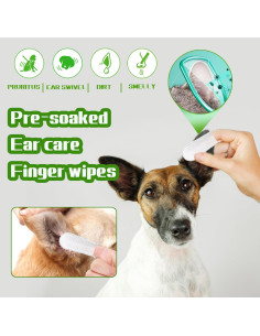 Toallitas para Limpiar Oídos de Mascotas RosyLife - 55 Unidades 2