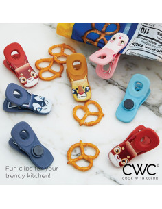 Clips Magnéticos para Bolsas COOK WITH COLOR - 10 Piezas Animales de Granja 2