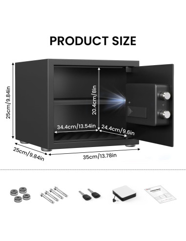 Caja Fuerte Biométrica Kavey K-25W 0.8 m con Alarma