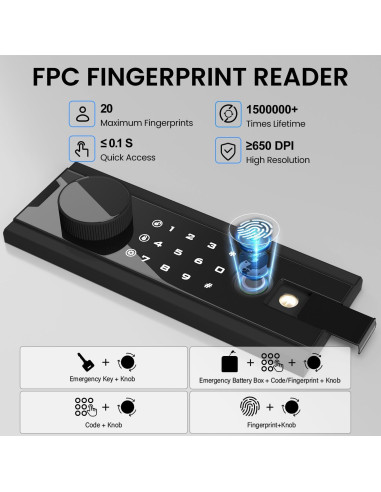 Caja Fuerte Biométrica Kavey K-25W 0.8 m con Alarma