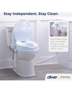 Asiento Elevado para Inodoro Drive Medical con Bidet Ajustable 2