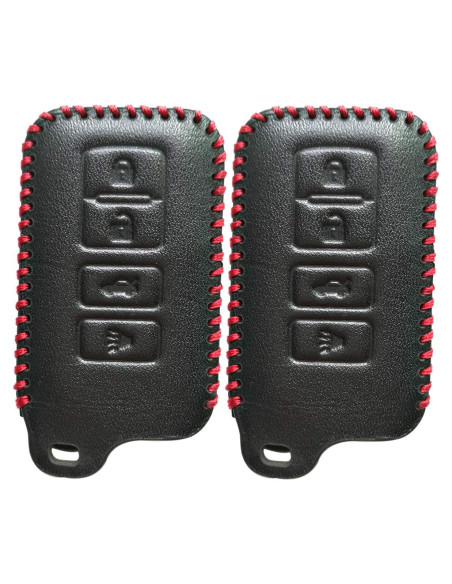 Funda de Llave Coolbestda para Toyota 2013-2019 - Cuero Negro