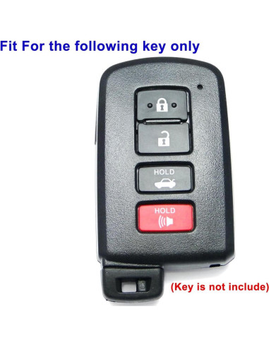 Funda de Llave Coolbestda para Toyota 2013-2019 - Cuero Negro