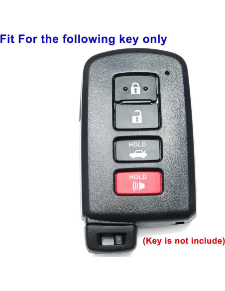 Funda de Llave Coolbestda para Toyota 2013-2019 - Cuero Negro