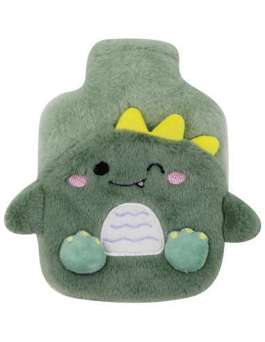 Botella de Agua Caliente MOSSTYYUS Dinosaurio 400 ML con Funda