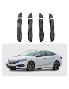 Cubierta de Manija de Puerta Honda Civic 10 Gen 2016-2021 Fibra de Carbono