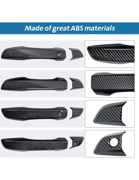Cubierta de Manija de Puerta Honda Civic 10 Gen 2016-2021 Fibra de Carbono