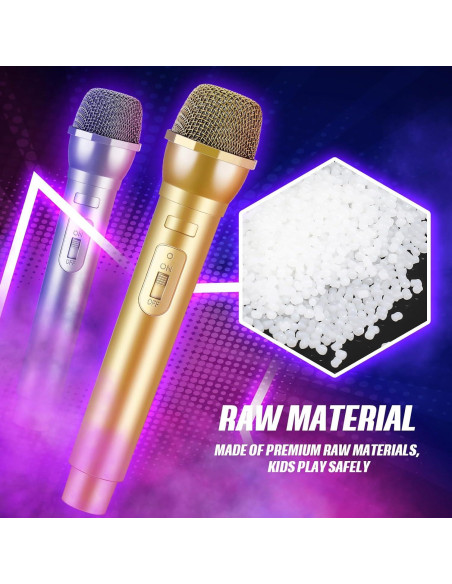 Micrófono de Juguete Sanwuta 3 Pcs Accesorios para Fiesta