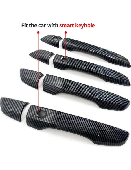 Cubierta de Manija de Puerta Honda Civic 10 Gen 2016-2021 Fibra de Carbono