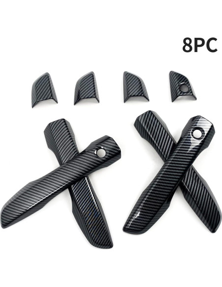 Cubierta de Manija de Puerta Honda Civic 10 Gen 2016-2021 Fibra de Carbono