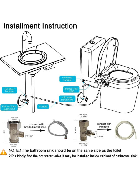 Accesorio de Bidet GLIGAM No Eléctrico Frío y Caliente