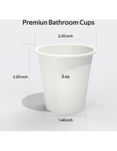 200 Vasos Desechables de Papel 3 oz Dealusy - A Prueba de Fugas 2