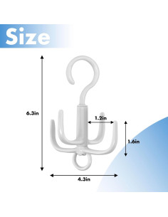 Perchero de Cinturones Feoqibu 4 Pcs Gris Rotativo 360 2