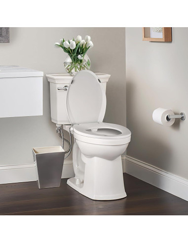 Asiento de Inodoro Bidet Clirass Alargado Blanco con Cierre Silencioso