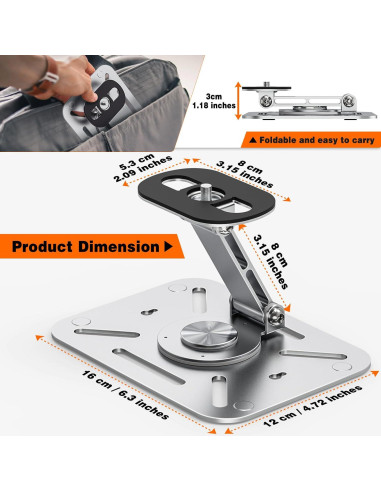 Soporte de Proyector BAISHUN Plegable 360 Ajustable 3kg