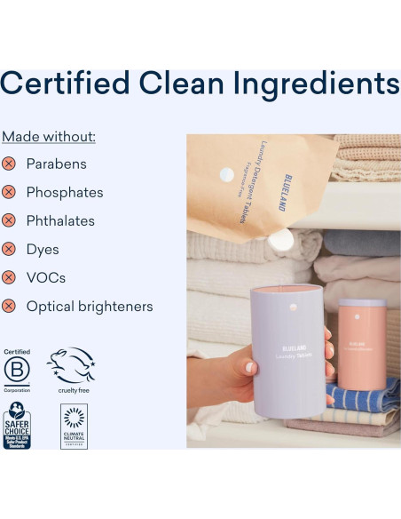 Tabletas de Detergente Ecológicas BLUELAND 60 Unidades Aroma Flor