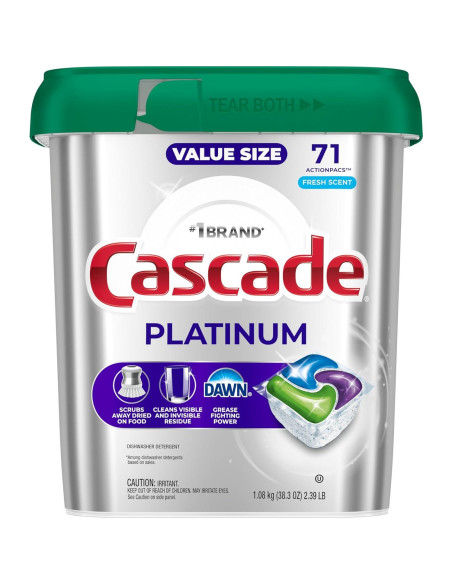 Cápsulas de Lavavajillas Cascade Platinum 71 Unidades