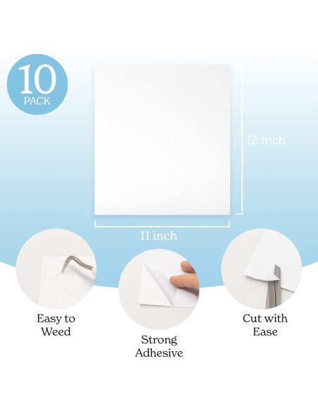 Vinilo de vidrio grabado Kraftex 30.48x27.94cm 10 hojas