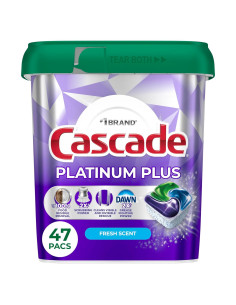 Cápsulas de Lavavajillas Cascade Platinum Plus - 47 Unidades