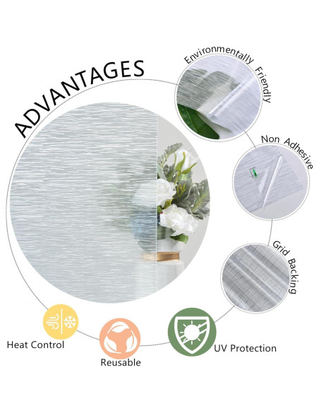 Película de Privacidad VELIMAX 45x200cm Anti UV Removible