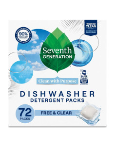 Detergente para Lavavajillas Seventh Generation Sin Fragancia 72 Unidades