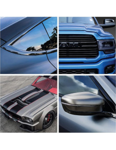 Cinta de Vinilo Adhesiva Spurtar 10CM x 6M Negro Brillante 2