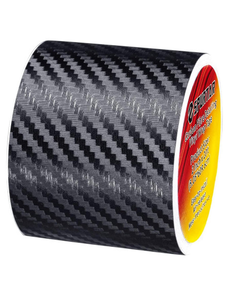 Cinta de Vinilo de Fibra de Carbono Negra Spurtar 5cm x 6m