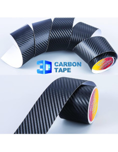 Cinta de Vinilo de Fibra de Carbono Negra Spurtar 5cm x 6m 2