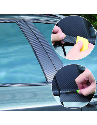 Cinta de Vinilo de Fibra de Carbono Negra Spurtar 5cm x 6m