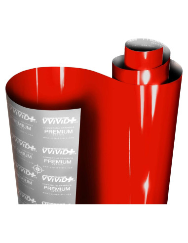 Vinilo Envoltura Ultra Gloss VViViD Rojo Carrera 30.5x152.4cm