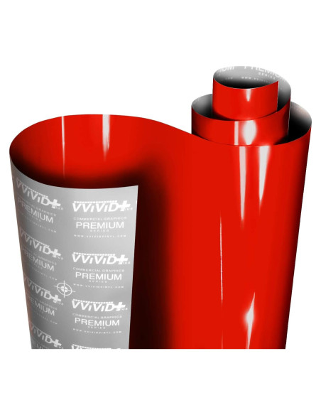 Vinilo Envoltura Ultra Gloss VViViD Rojo Carrera 30.5x152.4cm